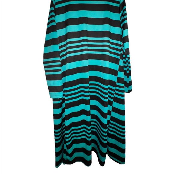 Teal/Black Striped Cardigan - Picture 5 of 5